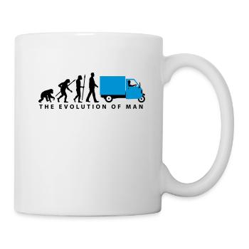 evolution_of_man_Piaggio Ape_092014_b_2c - Tasse - Weiß - Rechts