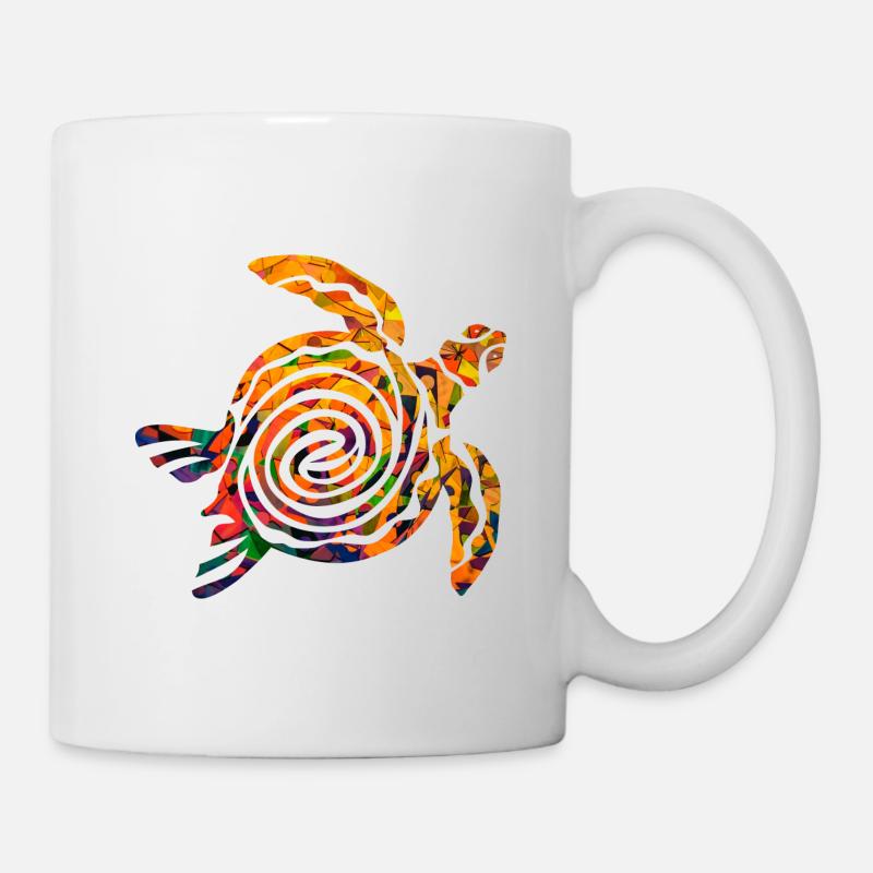 Turtle colorful abstract - Mug - white
