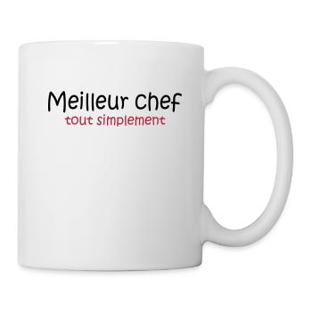 Meilleur chef tout simplement - Mug blanc - blanc - Droite