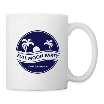 full moon party - Tasse - Weiß - Rechts