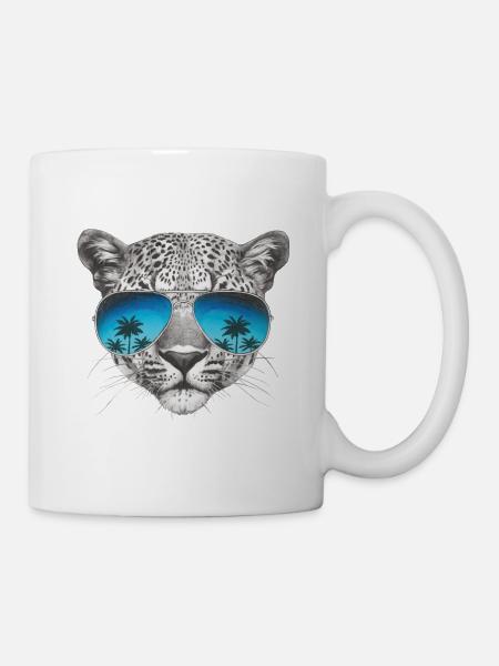 Animal Planet Leopard "Cool" - Mug - white