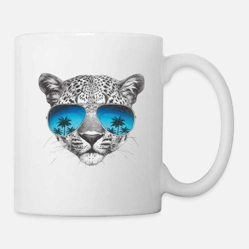 Leopard "Cool" - Tasse - Weiß