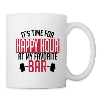 it's time for happy hour at my favorite bar A 2c - Tasse - Weiß - Rechts