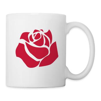Rose - Tasse - Weiß - Rechts