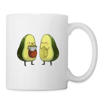 Cute Avocado Eating Guacamole - Mug - white - Right