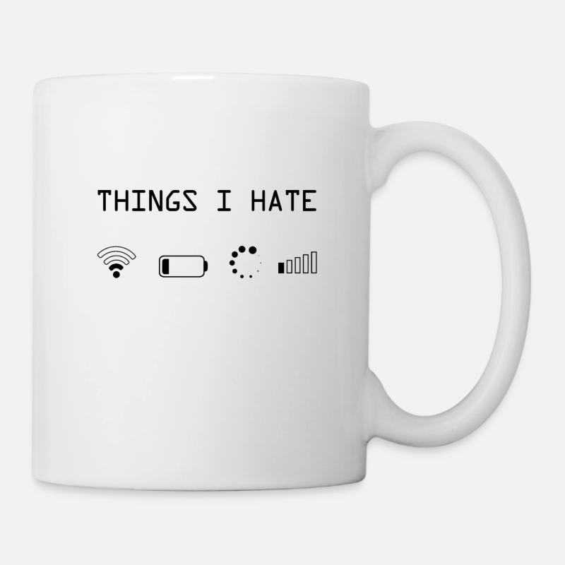 dicton drôle - Choses que je déteste - Gamer Zocker - Mug blanc - blanc