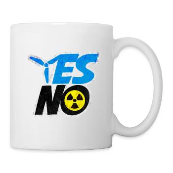 YES Windenergie NO Atomenergie | Umweltschutz - Tasse - Weiß - Rechts