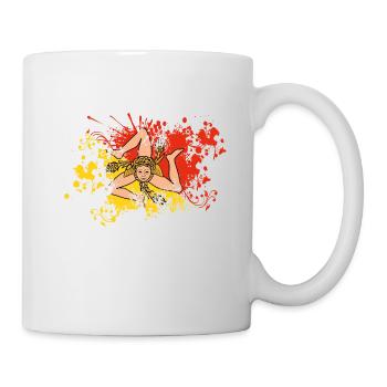 Sicile Drapeau Italie Palermo Trinacria Italia - Mug blanc - blanc - Droite