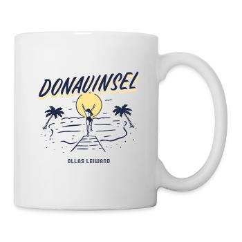 Donauinsel Österreich Wien Donau Baden Geschenk W - Tasse - Weiß - Rechts