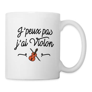 J'peux pas j'ai violon - Mug blanc - blanc - Droite