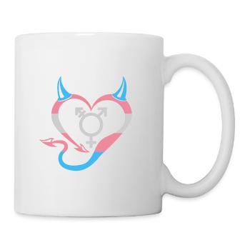 Devil's Heart Transgender with Symbol - Mug - white - Right