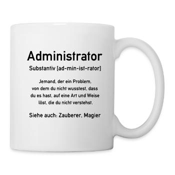 Administrator - Admin - In allen Vector Farben - Tasse - Weiß - Rechts
