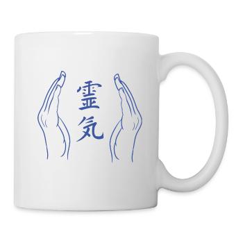 Hands with Reiki Sign - Energetic - Mug - white - Right