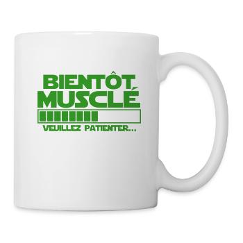 bientôt musclé - Mug blanc - blanc - Droite