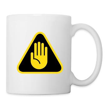 Stop Symbol - Tasse - Weiß - Rechts
