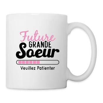 Future Grande Soeur Veuillez Patienter Cadeau - Mug blanc - blanc - Droite