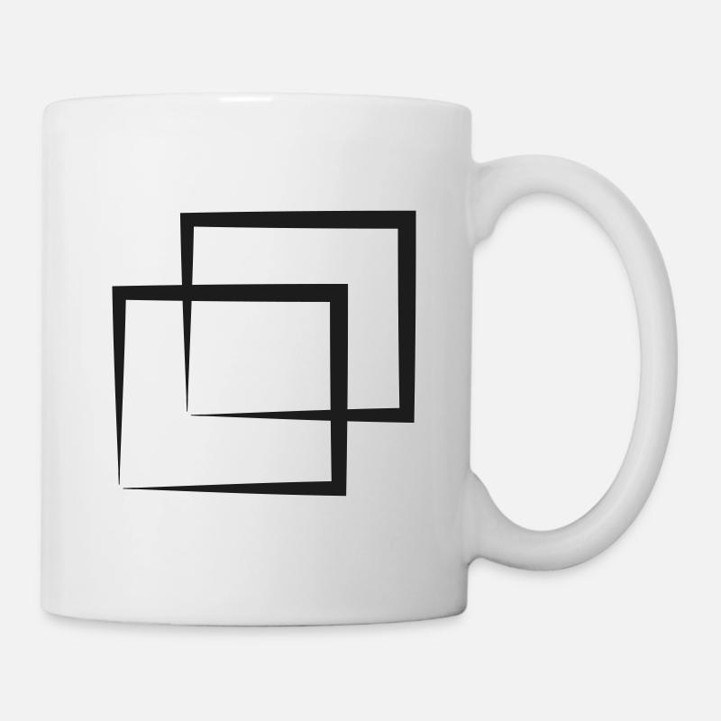 Motif de géométrie carrée - Mug blanc - blanc