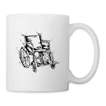 Rollstuhl - Tasse - Weiß - Rechts