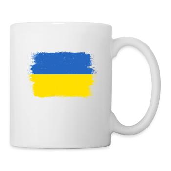 Drapeau de l’Ukraine Vintage Drapeau ukrainien d’occasion Look - Mug blanc - blanc - Droite
