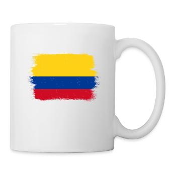 Drapeau de la Colombie Vintage Drapeau colombien - Mug blanc - blanc - Droite