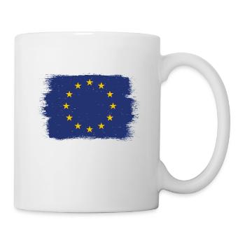 Drapeau de l’Europe EU Euro Drapeau européen - Mug blanc - blanc - Droite