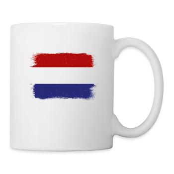 Niederlande Flagge Holland Niederländische Fahne - Tasse - Weiß - Rechts