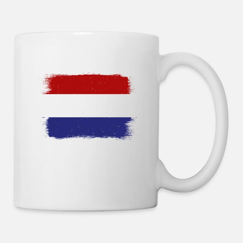 Pays-Bas Drapeau Hollande Drapeau néerlandais - Mug blanc - blanc