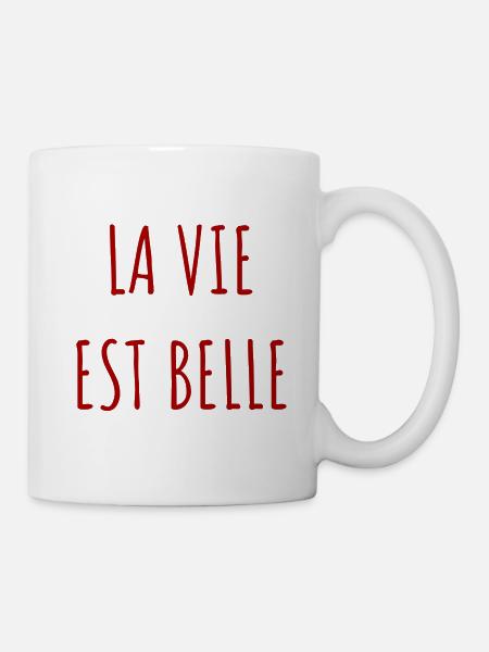 La vie est belle - Mug blanc - blanc