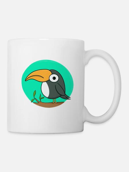 Bunter Tukan - Tasse - Weiß