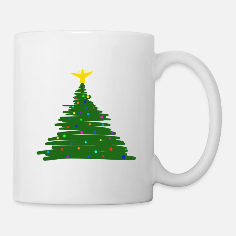 Weihnachtsbaum - Tasse - Weiß
