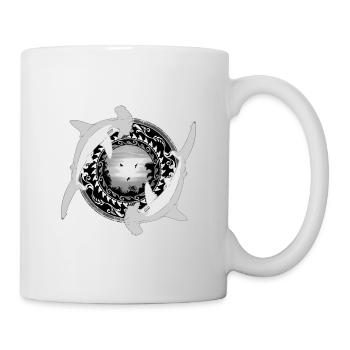 Hammerhai Hawaiianisch - Tasse - Weiß - Rechts