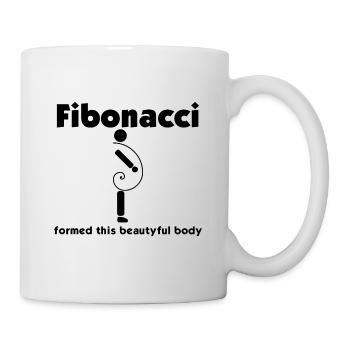 Fibonacci formed this beautiful body - Tasse - Weiß - Rechts