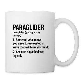 Definition Noun Paragliding Paraglider Parachute S - Tasse - Weiß - Rechts
