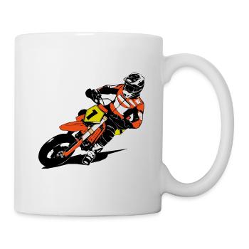 Supermoto - Supermotard - Mug blanc - blanc - Droite