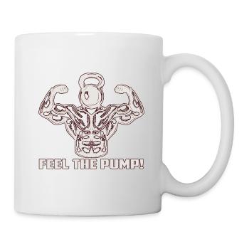 Bodybuilder Kraftsport Fitness Motiv - Tasse - Weiß - Rechts