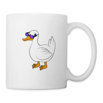 Ente cool Spruch - Tasse - Weiß - Rechts