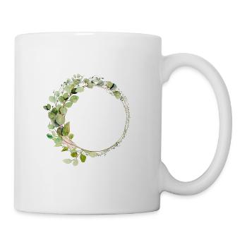Eucalyptus Green Gold Circle customizable - Mug - white - Right
