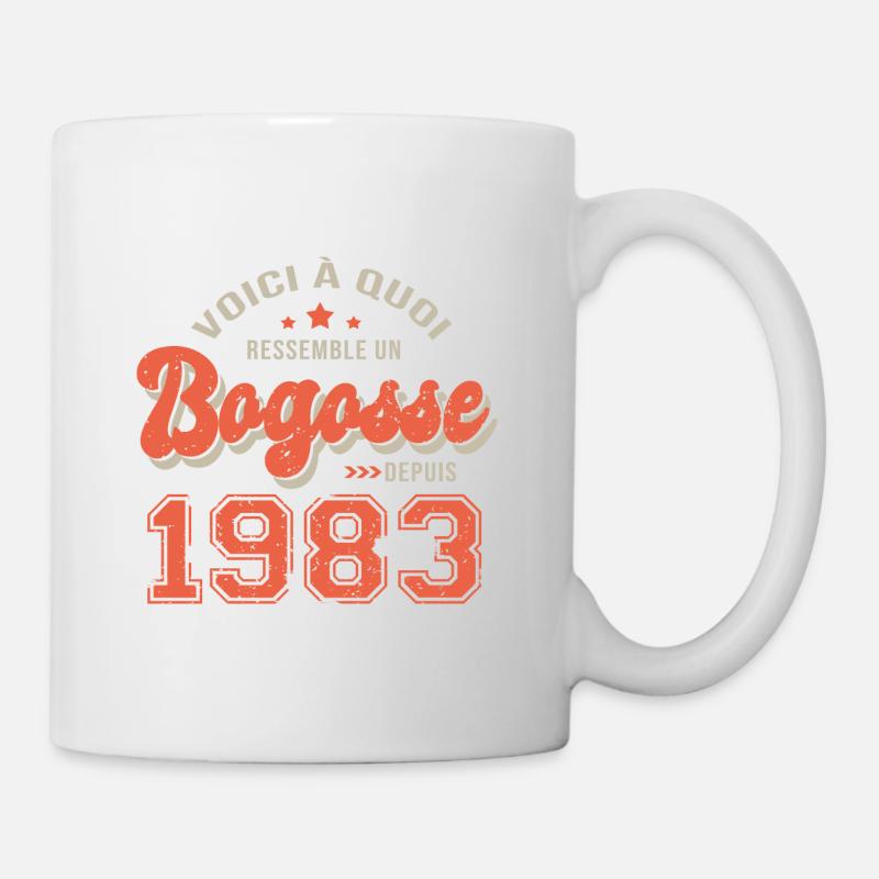 1983 anniversaire bogosse cadeau drole 40 ans - Mug blanc - blanc