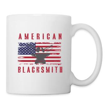 Lustiger Schmied Spruch & Schmieden - Tasse - Weiß - Rechts