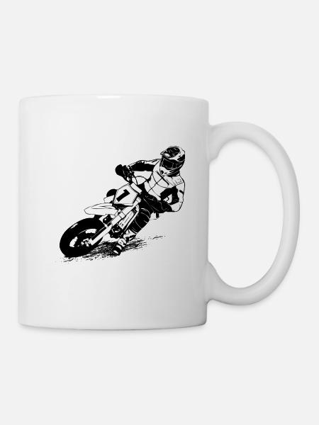 Supermoto - Tasse - Weiß