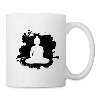 Yoga Buddha Yogi Art - Tasse - Weiß - Rechts