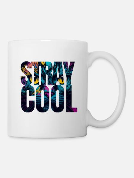Stray Cool Trendy Cat Design - Mug blanc - blanc