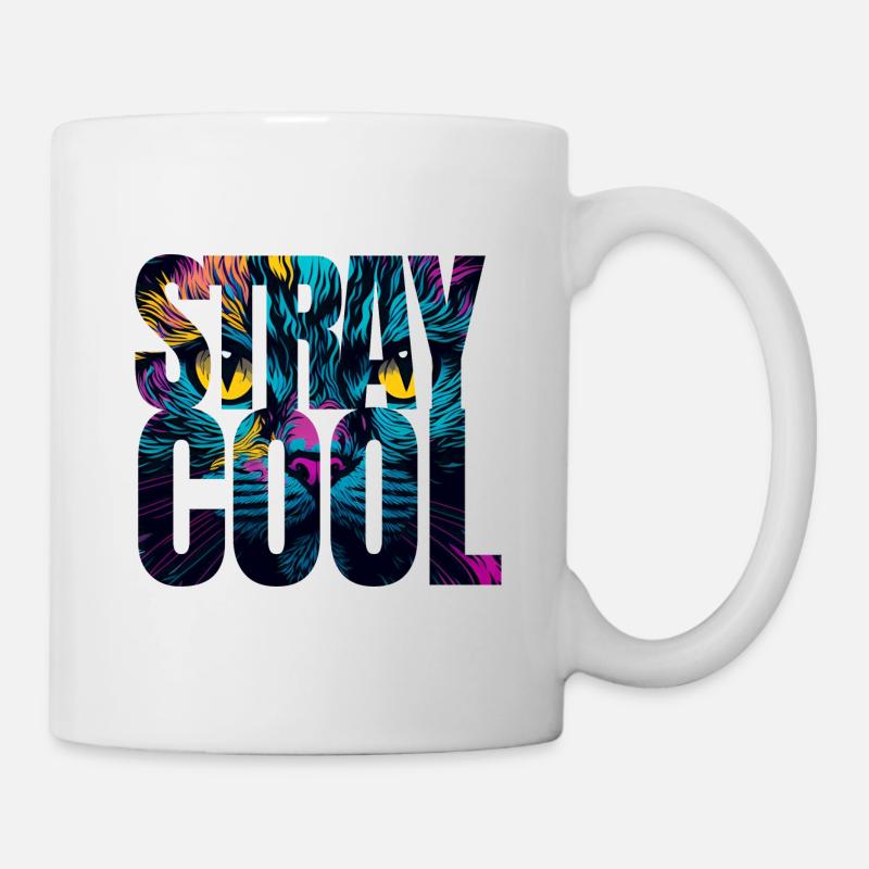 Stray Cool Trendy Cat Design - Mug - white
