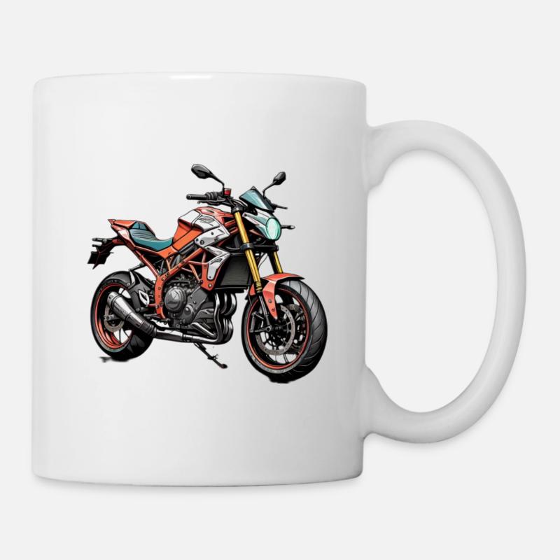 Motorrad - Tasse - Weiß