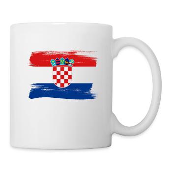 Drapeau de la Croatie Adriatique Zagreb Drapeau croate - Mug blanc - blanc - Droite