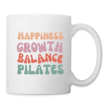 Pilates Colorful Happiness Growth Balance 70s - Tasse - Weiß - Rechts