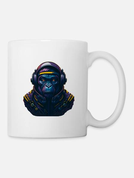 Gorilla Astronaut Affe - Tasse - Weiß