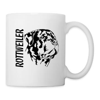 ROTTWEILER Portrait De Chien Chiens Chien Wilsigns - Mug blanc - blanc - Droite