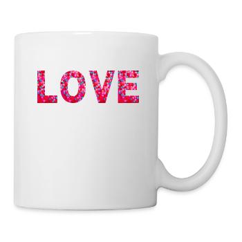 Typographie sincère Amour Amour - Mug blanc - blanc - Droite