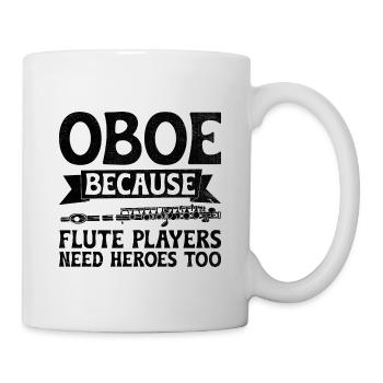 Oboe Player Oboe Basoonist Marching Band Instrumen - Mug - white - Right